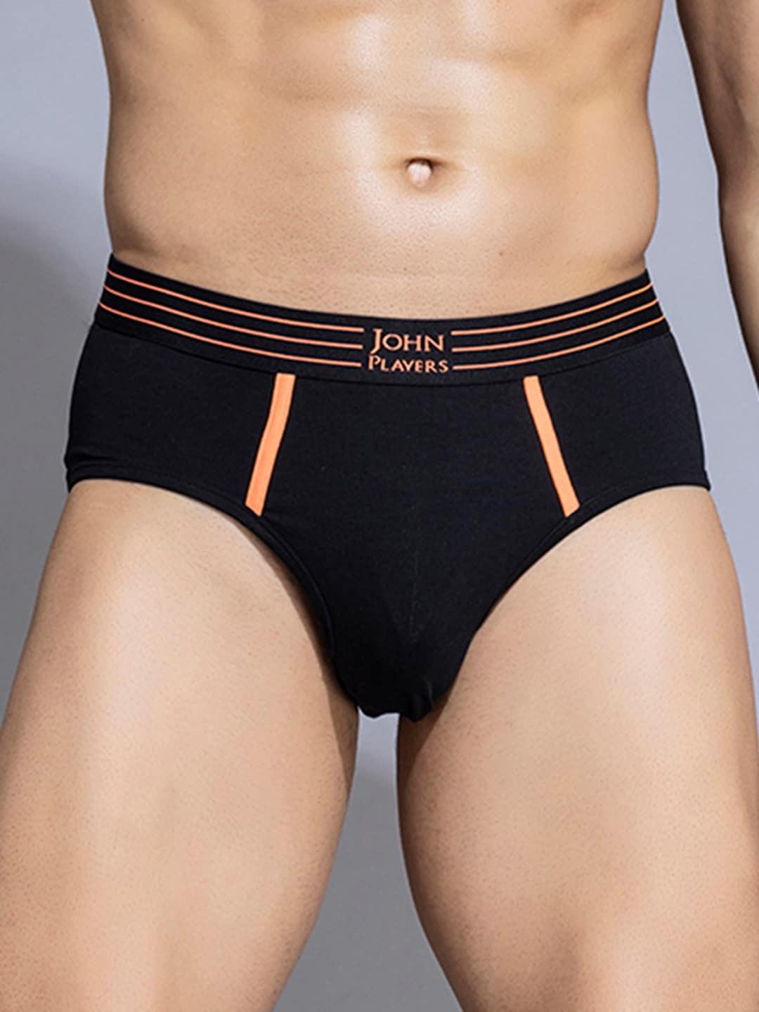 

John Players Contoured Pouch Basic Briefs JBF043M13S, Black