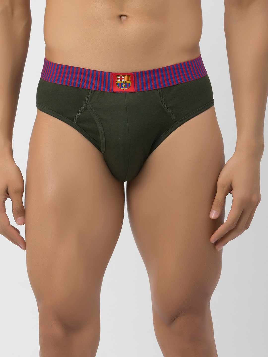 

John Players Mid-Rise Contoured Pouch Basic Briefs JBF029M17S, Green