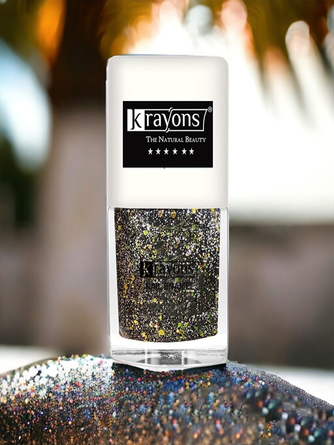 

krayons Long Lasting Glitter Nail Paint - 5 ml - Lime Green- 91
