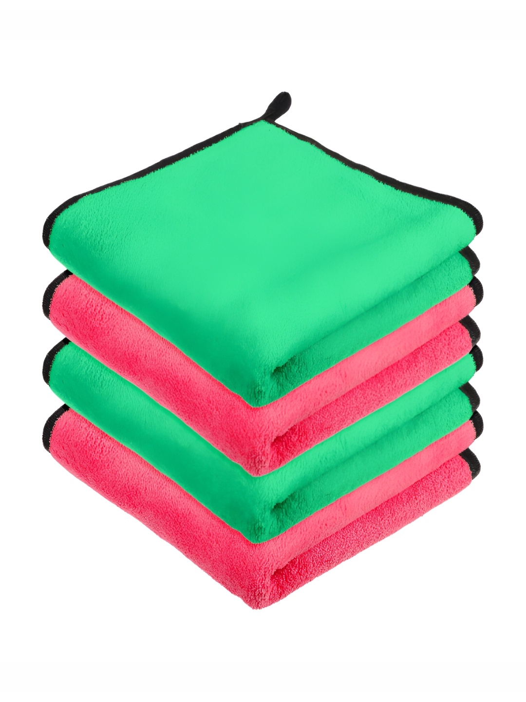 

Kuber Industries 4 Pieces Green & Pink 400 GSM Kitchen Cleaning Towels