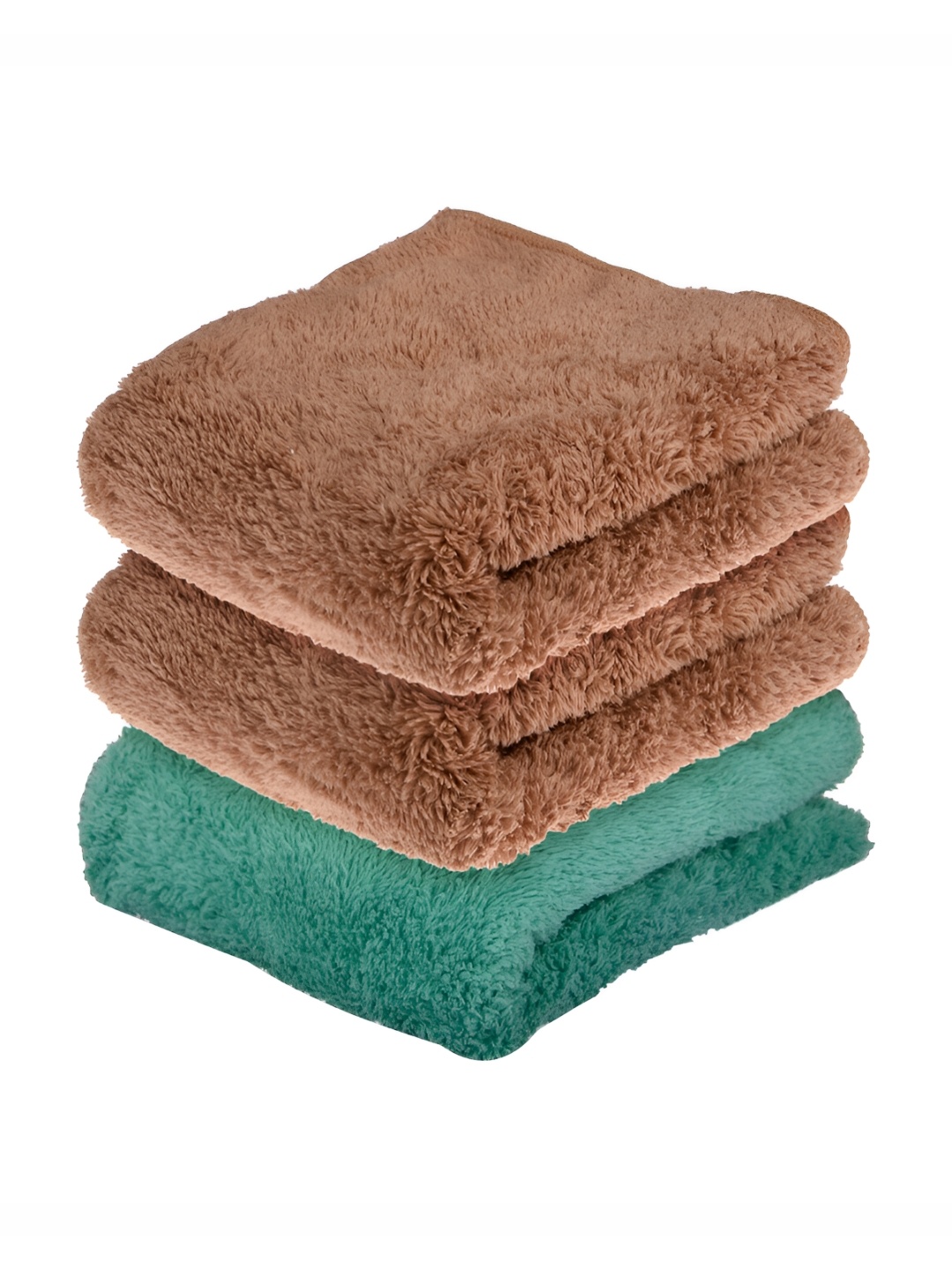 

Kuber Industries Green & Brown 3 Pieces 350 GSM Bath Towels