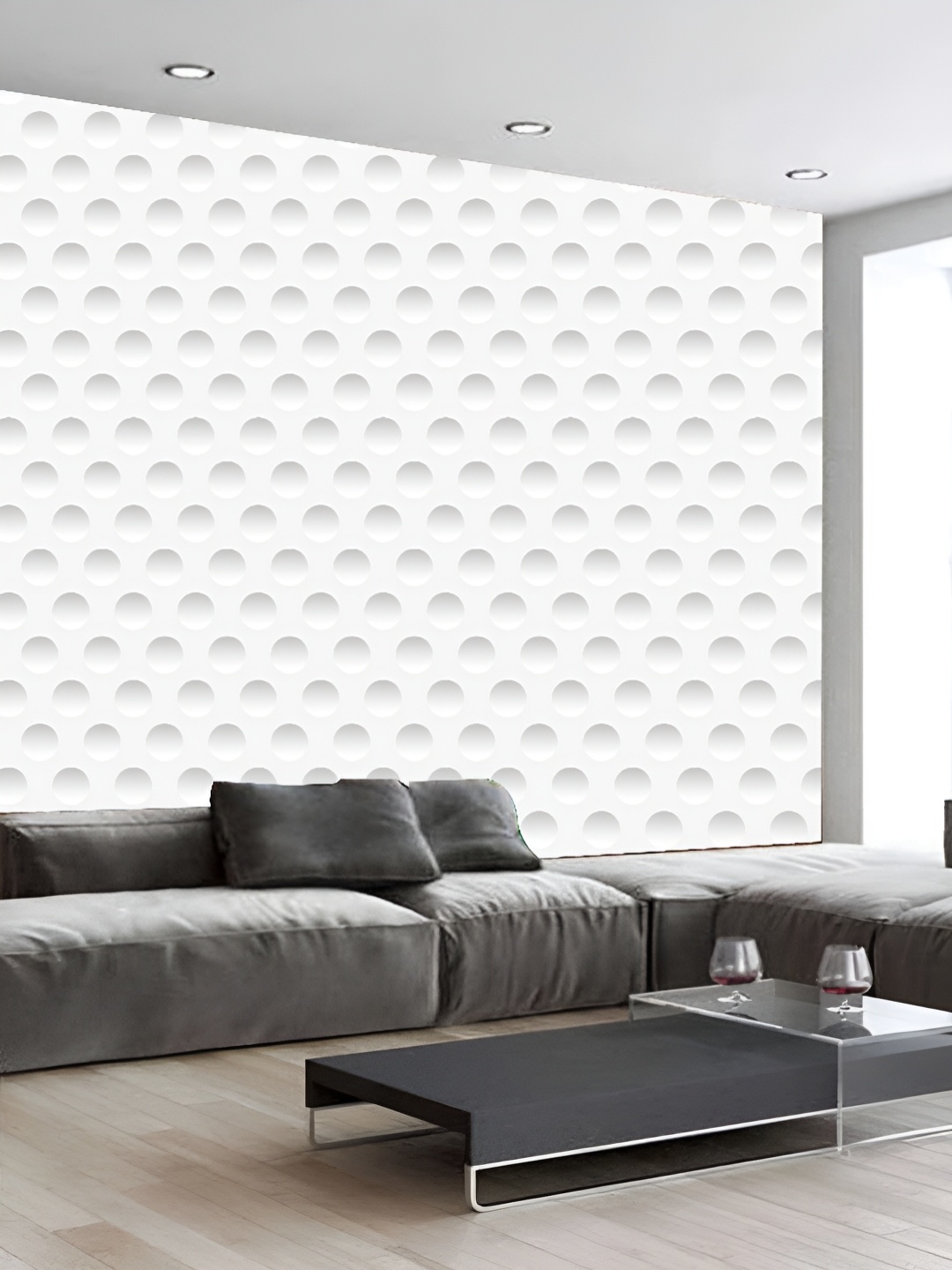

KSHIRSA White Printed Self-Adhesive Wallpaper