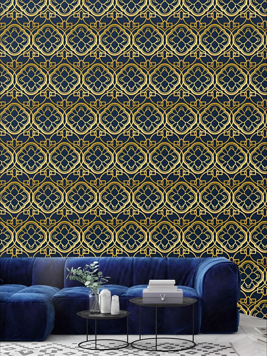 

KSHIRSA Black & Yellow Printed 3D Self Adhesive Wall Sticker