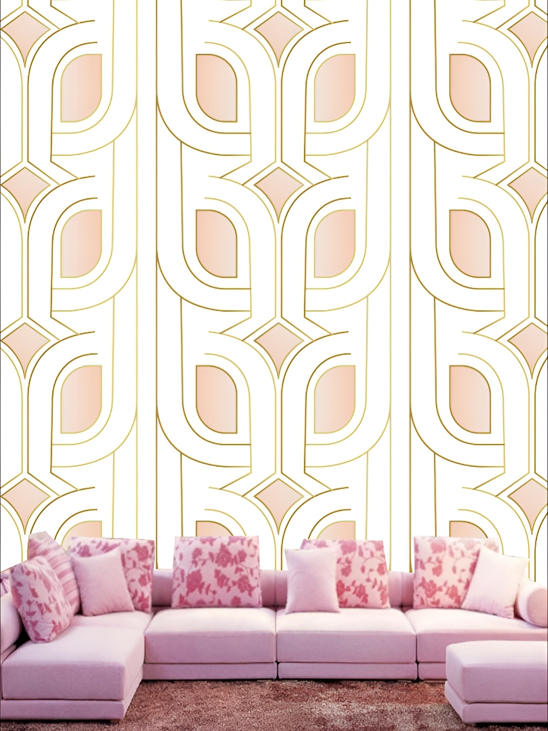 

KSHIRSA White & Brown Printed 3D Self Adhesive Wall Sticker