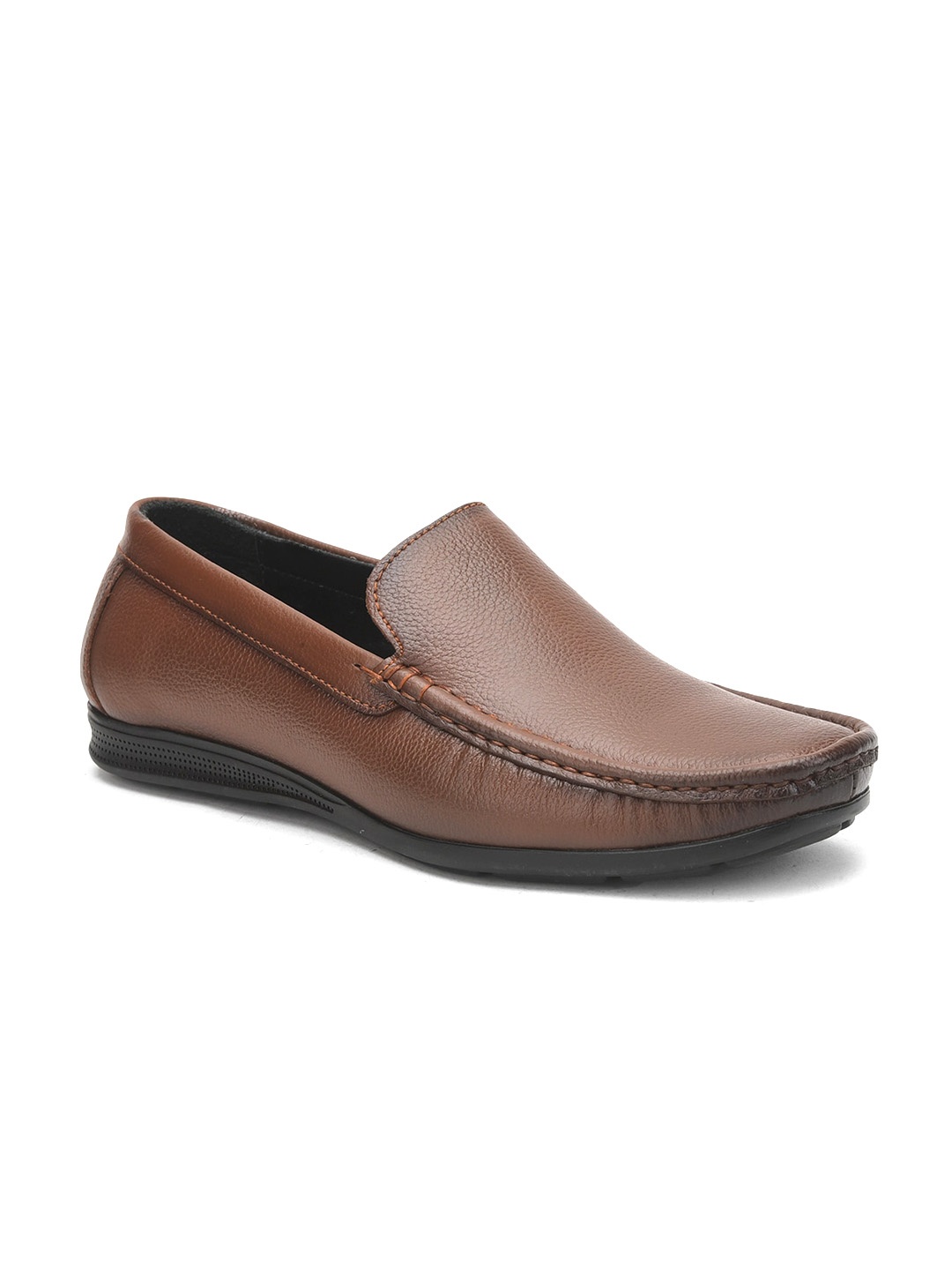 

Liberty Men Round Toe Lightweight Leather Loafers, Tan