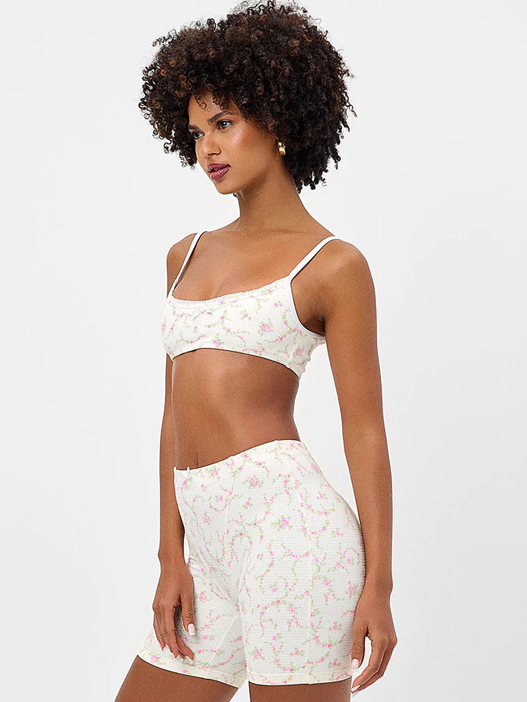 

LULU & SKY Printed Crop Top & Shorts Co-Ords, Pink