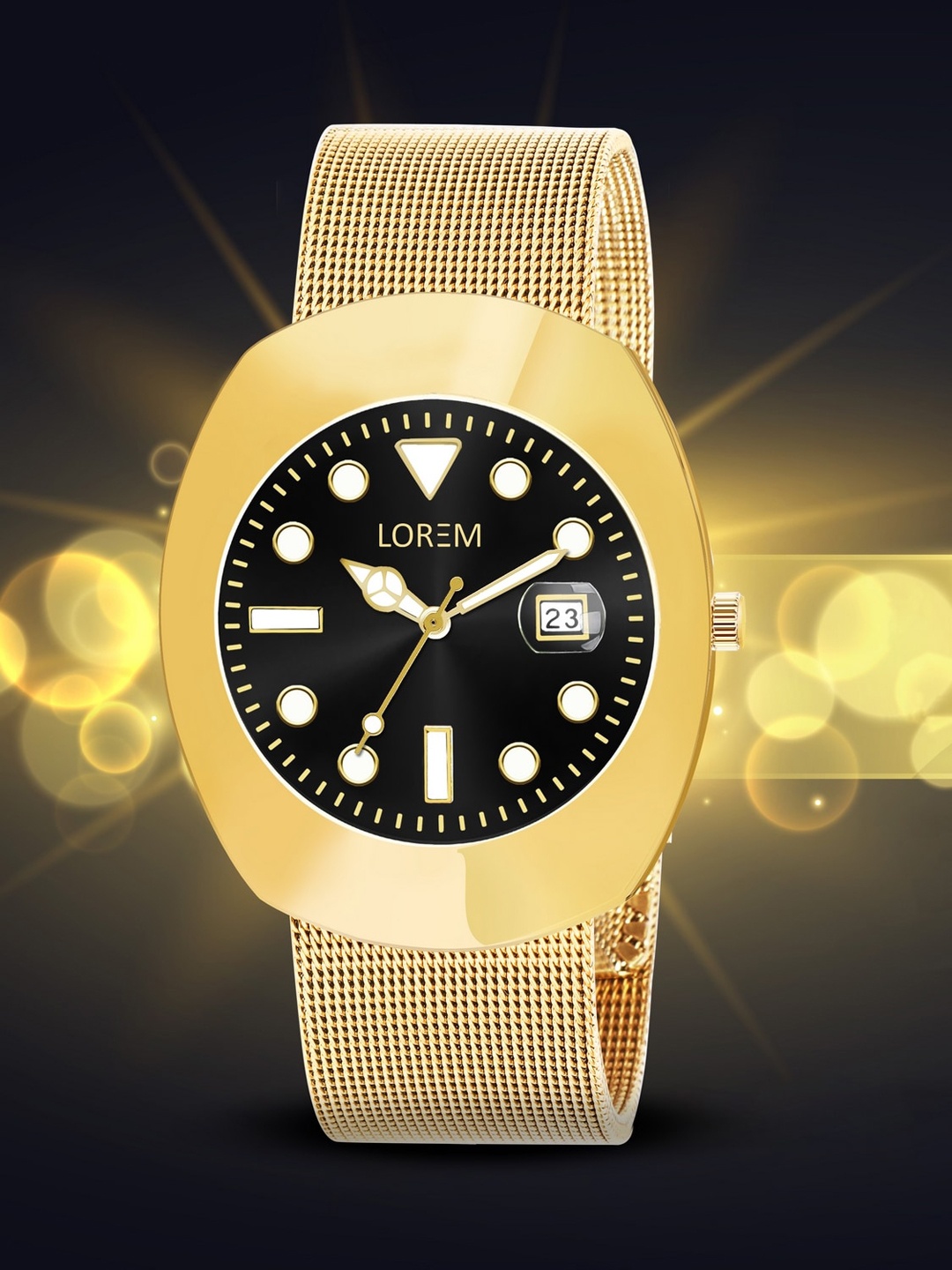 

LOREM Men Analogue Watch LR138-A, Black
