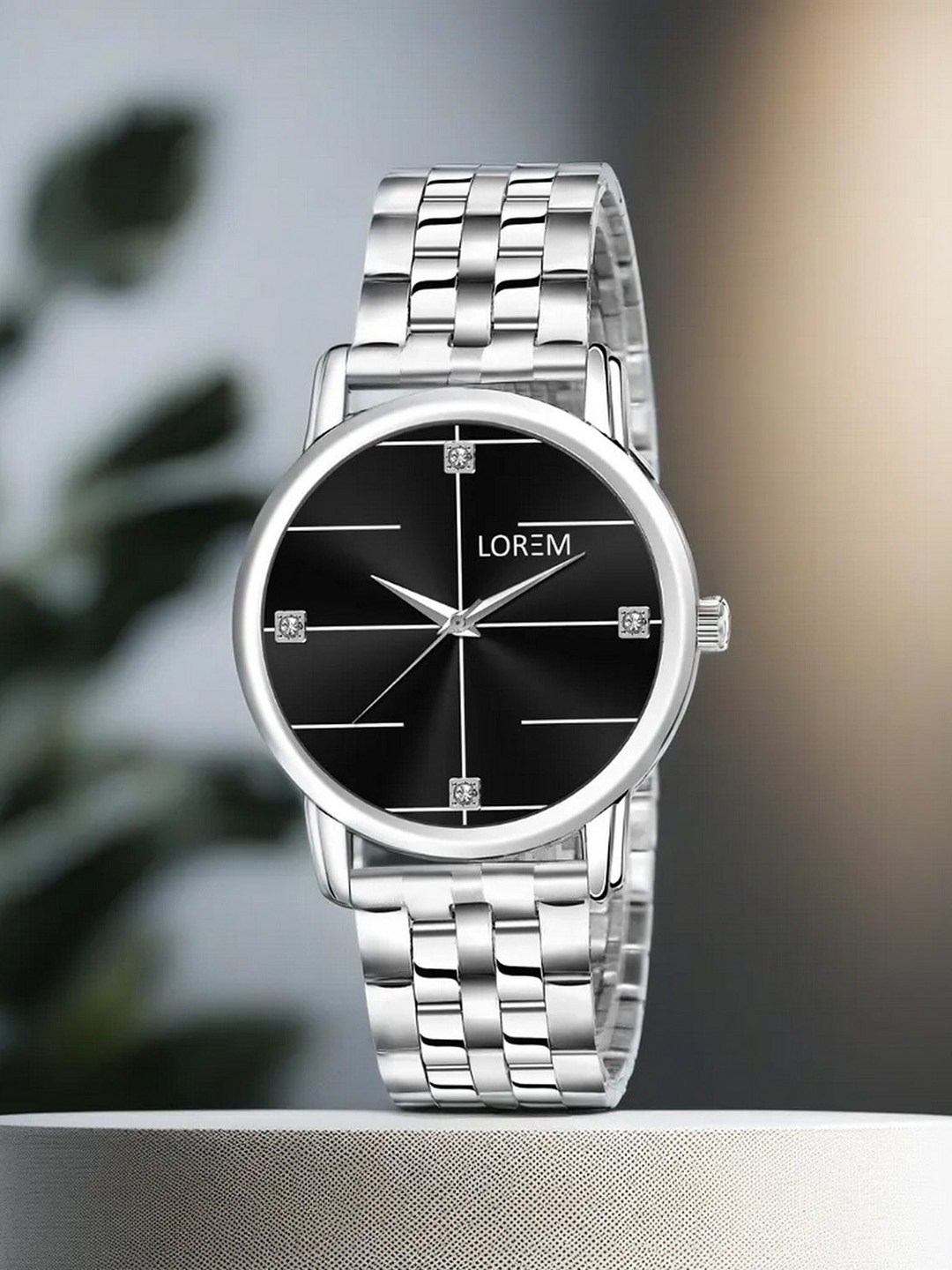 

LOREM Women Printed Dial & Bracelet Style Straps Analogue Watch LR320-A, Black