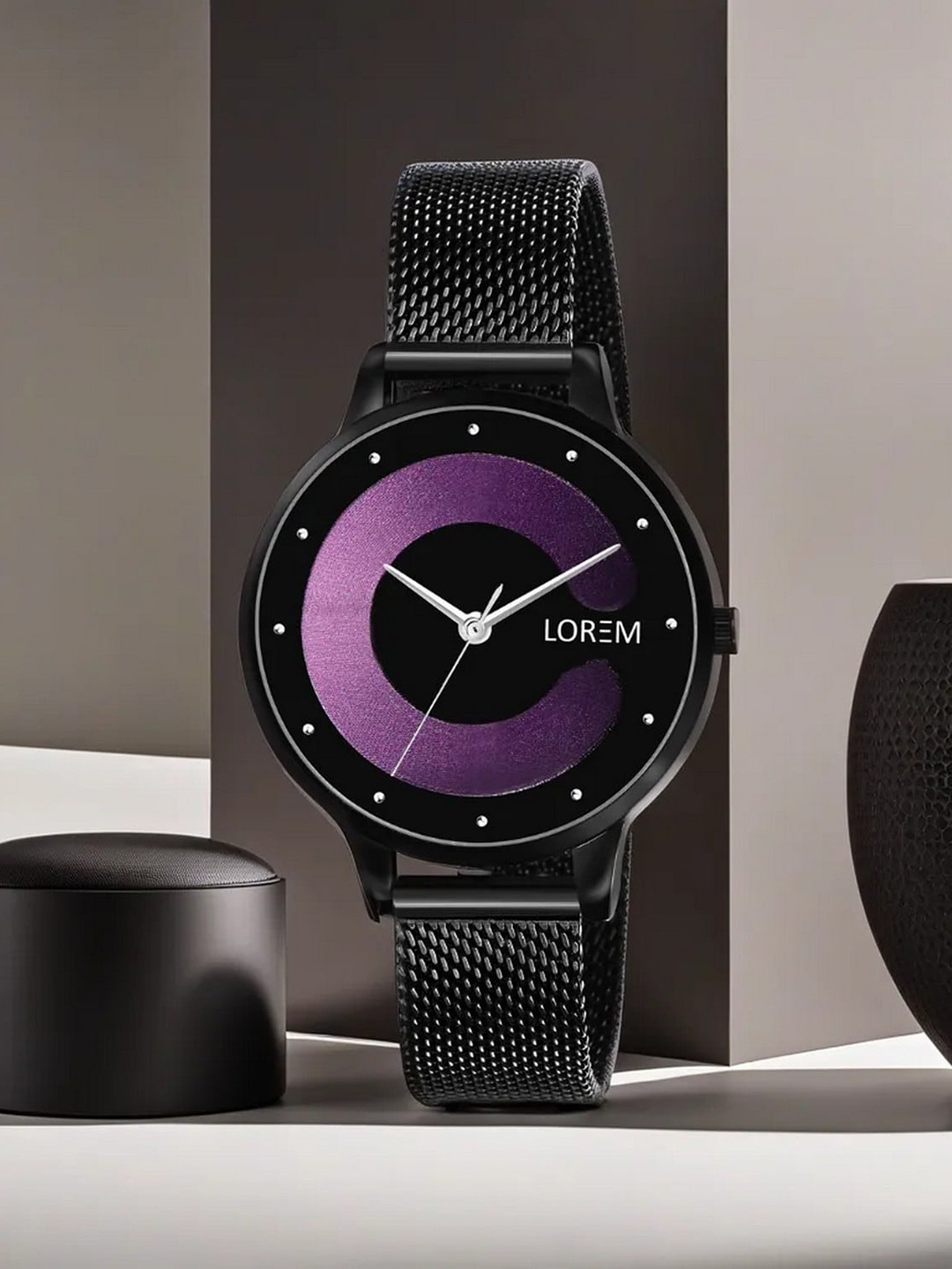

LOREM Women Dial & Bracelet Style Straps Analogue Watch LR356-A, Purple