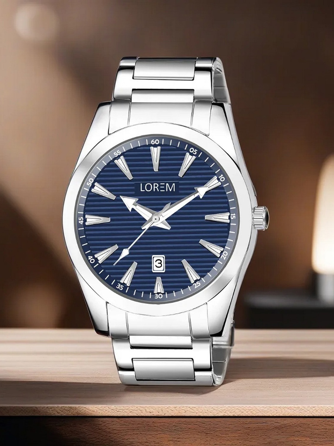 

LOREM Men Dial & Stainless Steel Bracelet Style Straps Analogue Watch LR149-A, Blue