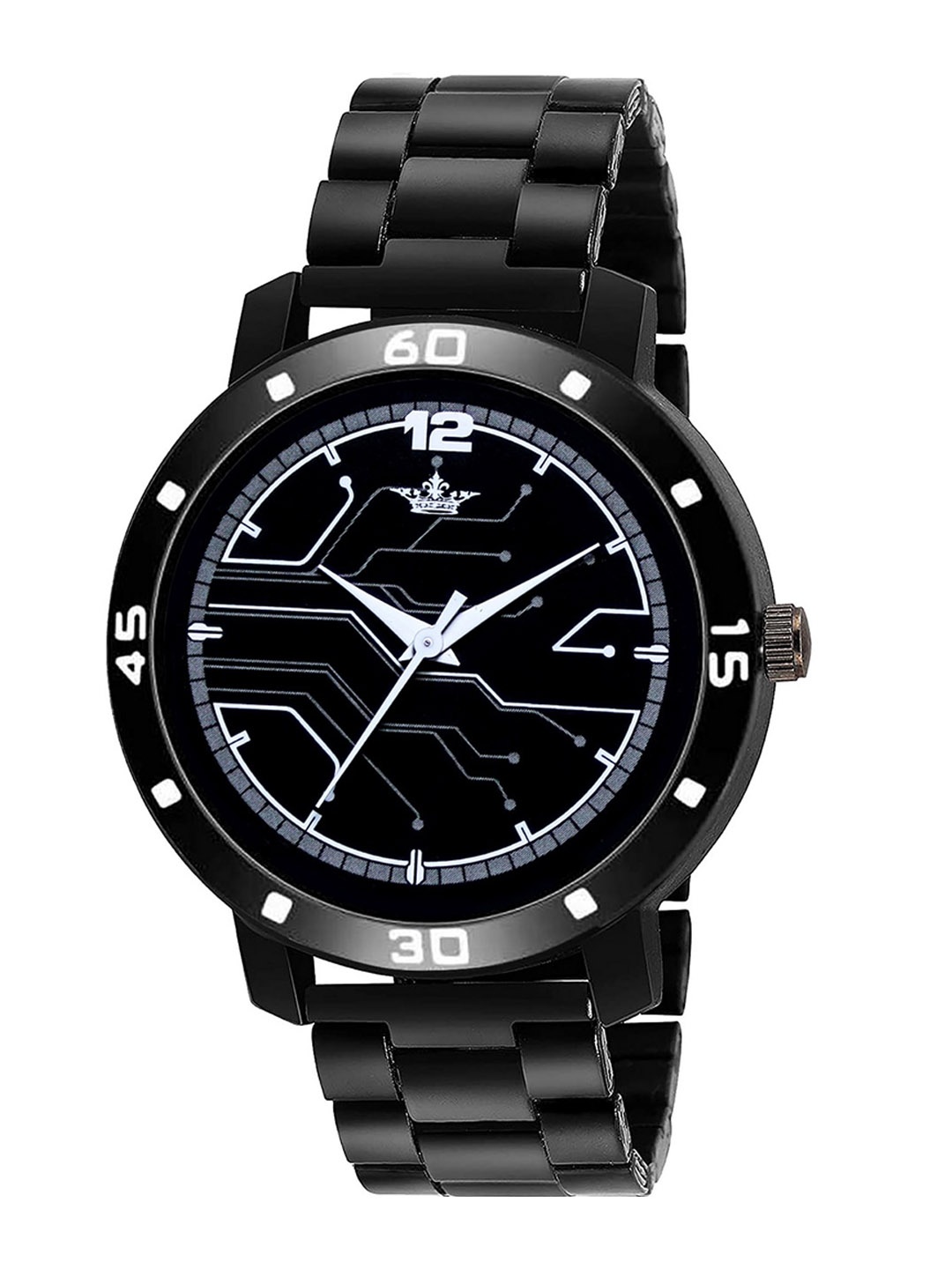 

LOREM Men Dial & Bracelet Style Straps Analogue Watch LR113-A, Black