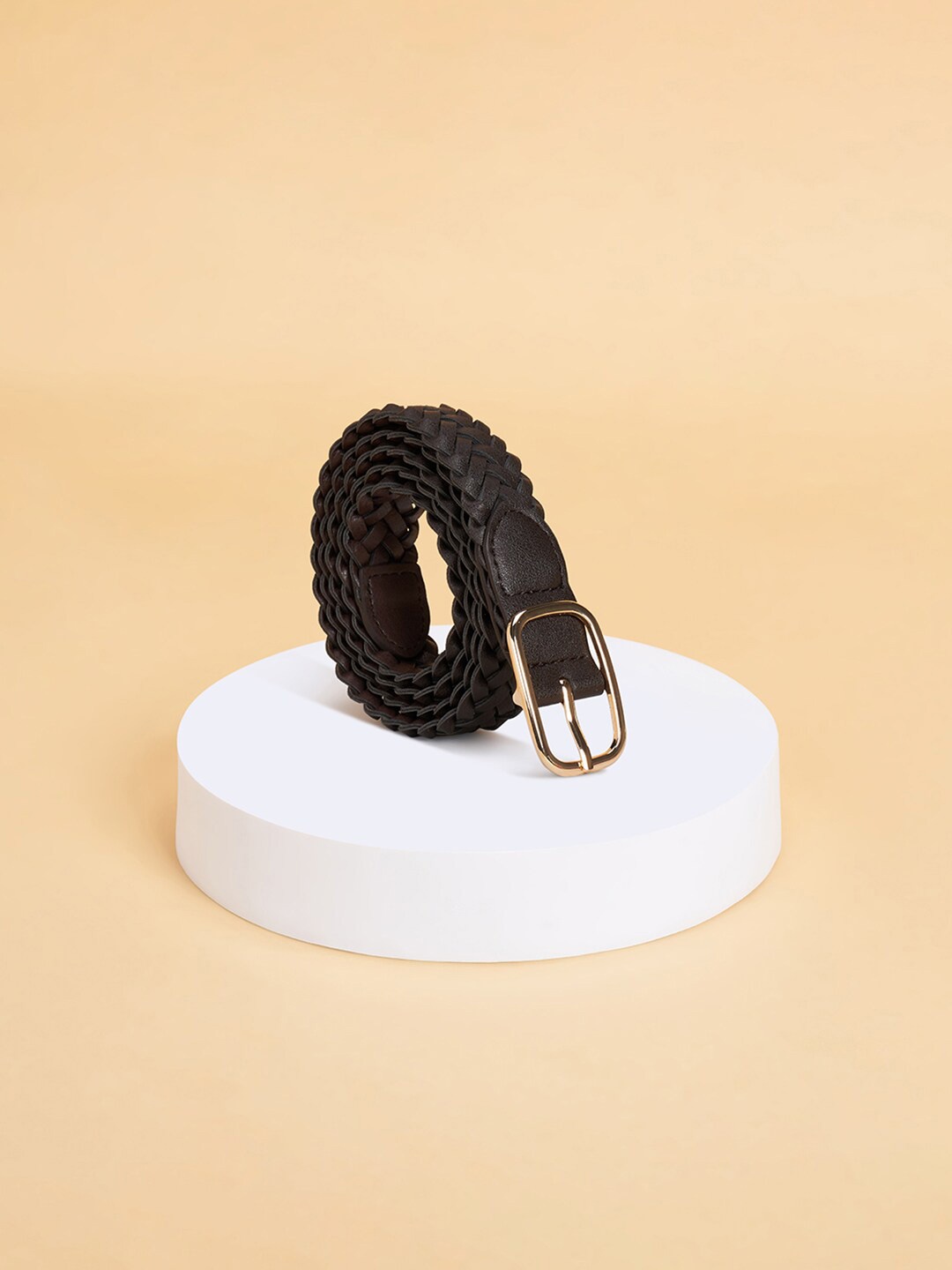 

Forever Glam by Pantaloons Women Braided PU Belt, Brown