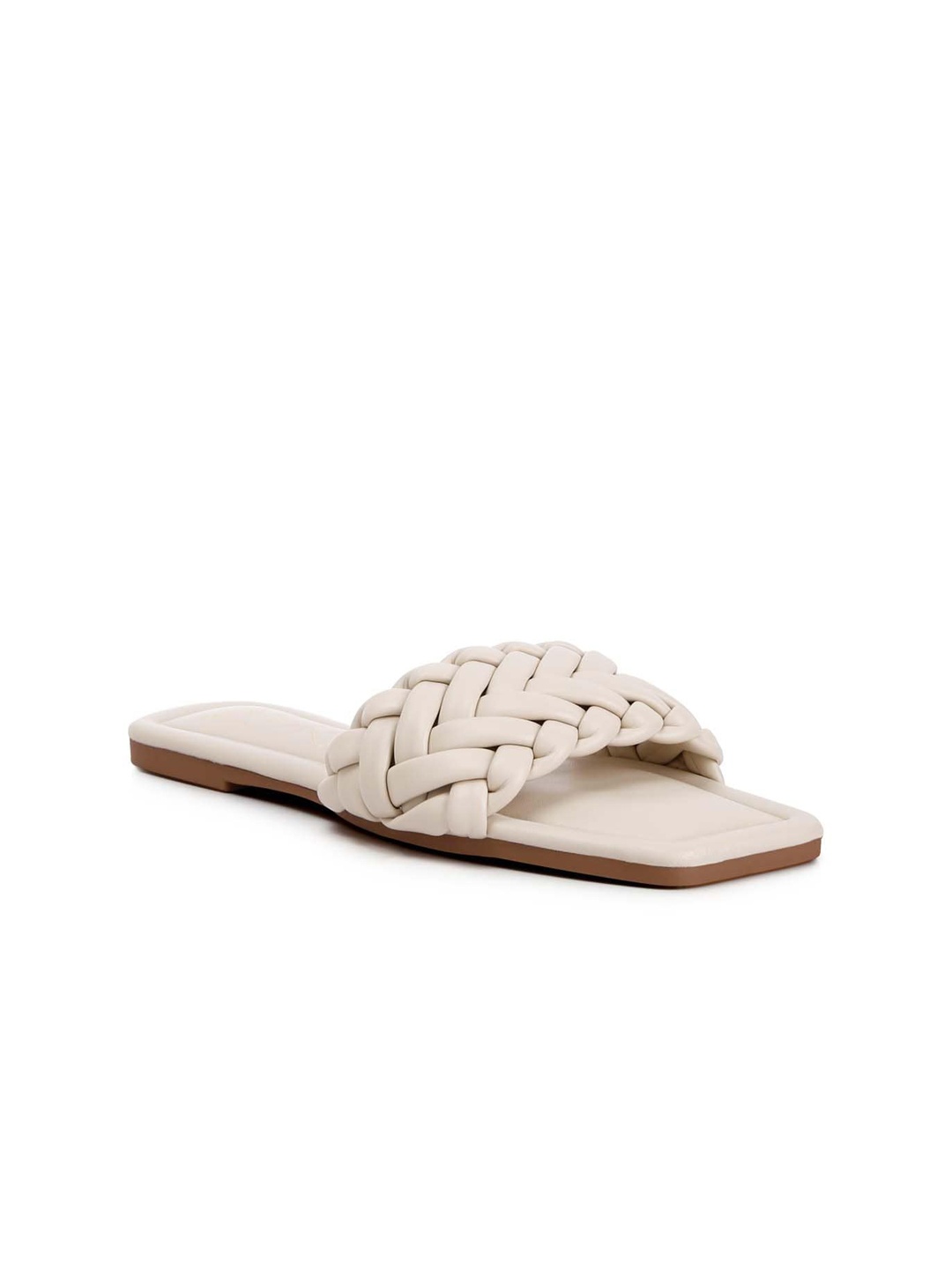 

London Rag Textured Open Toe Flats, Beige