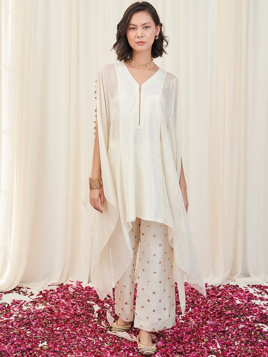 

RIRASA Embellished Tunic And Trousers, Off white