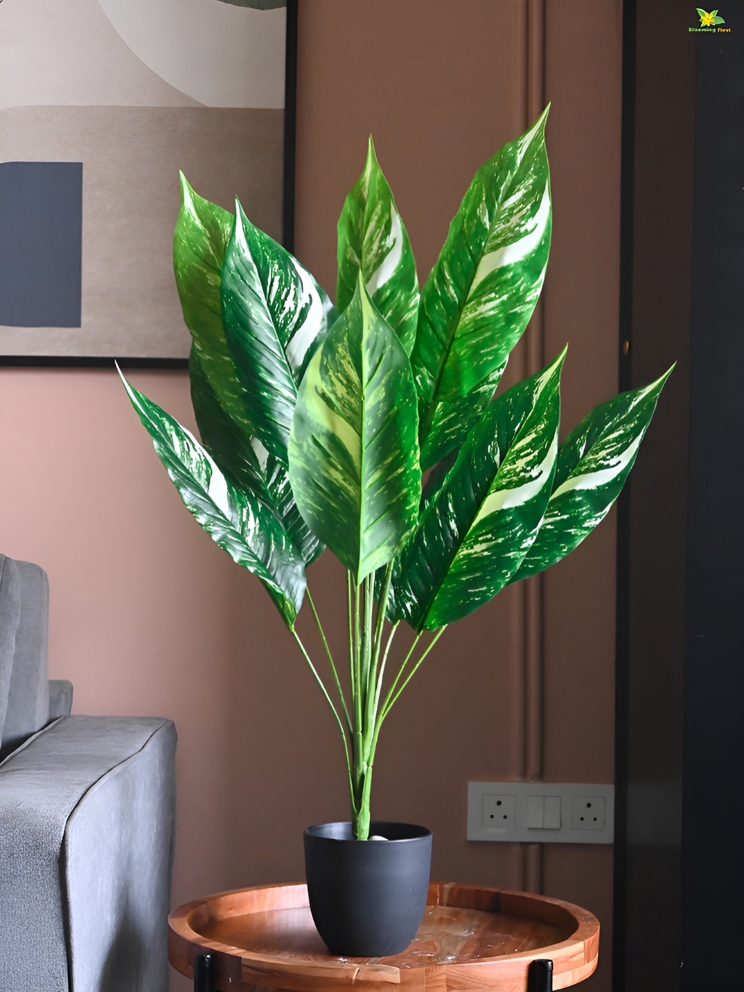 

Blooming Floret Green Diffenbachia Artificial Plant With Pot