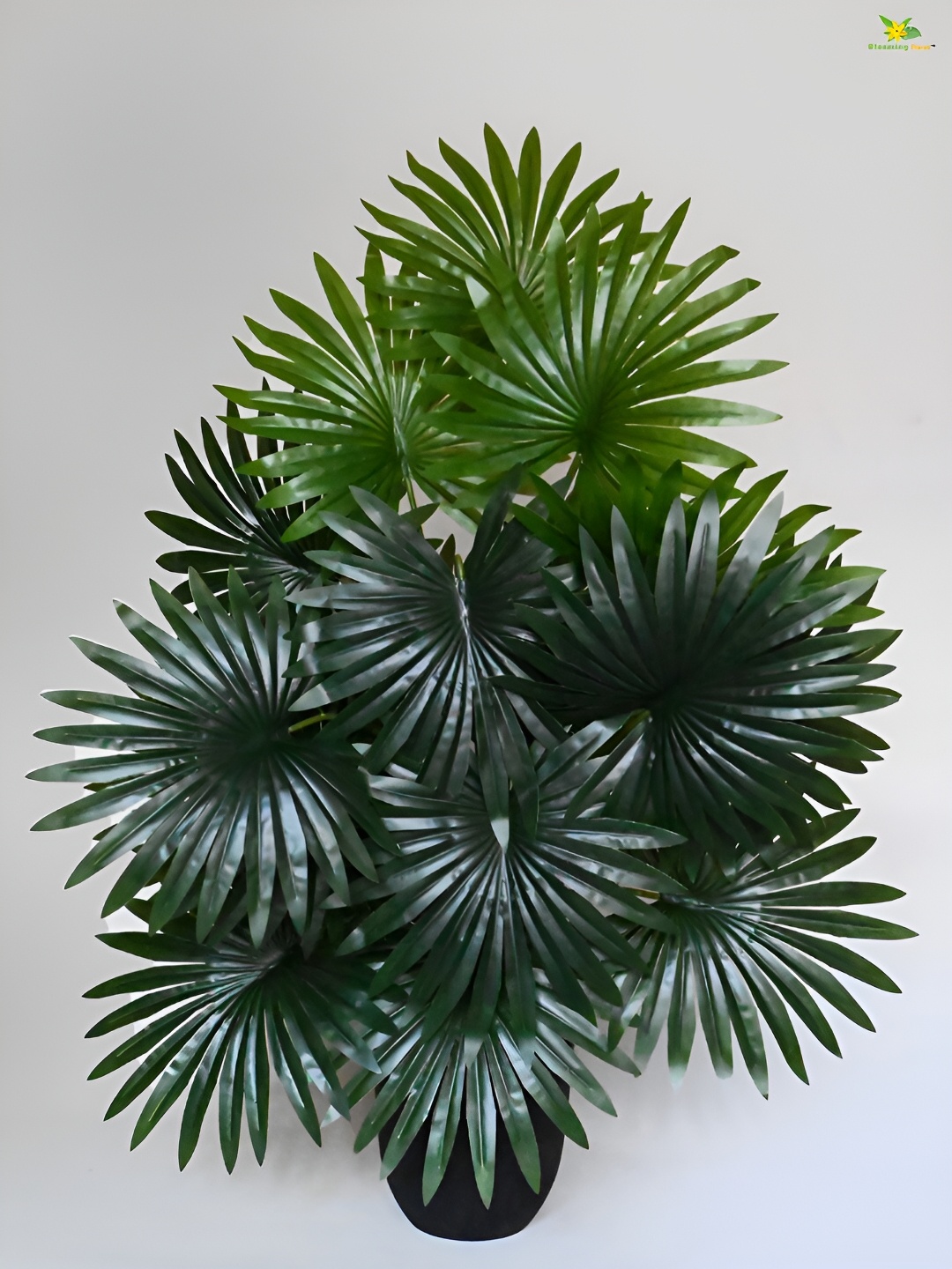 

Blooming Floret Green Palm Artificial Plant With Pot