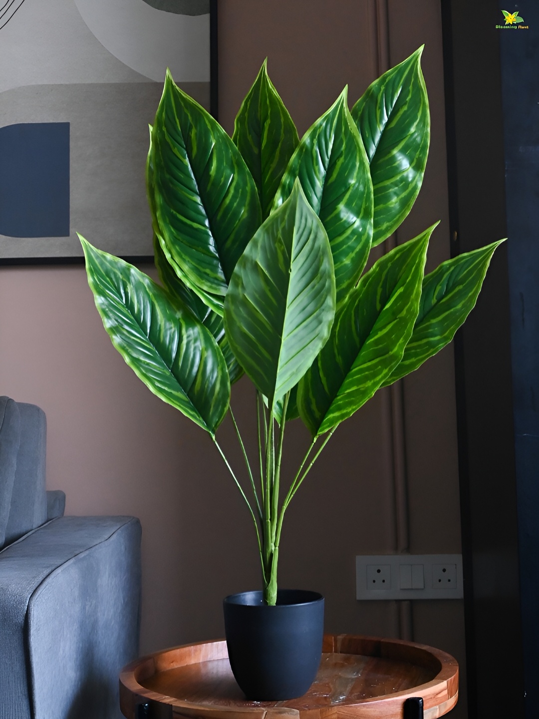 

Blooming Floret Green Diffenbachia Artificial Plant With Pot