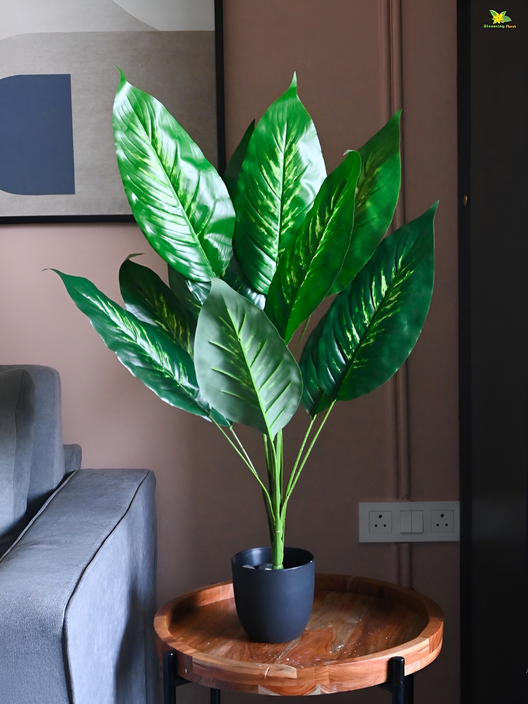 

Blooming Floret Green Diffenbachia Artificial Plant With Pot