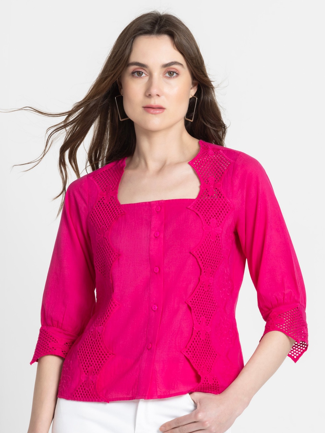 

SHAYE Cotton Top, Fuchsia