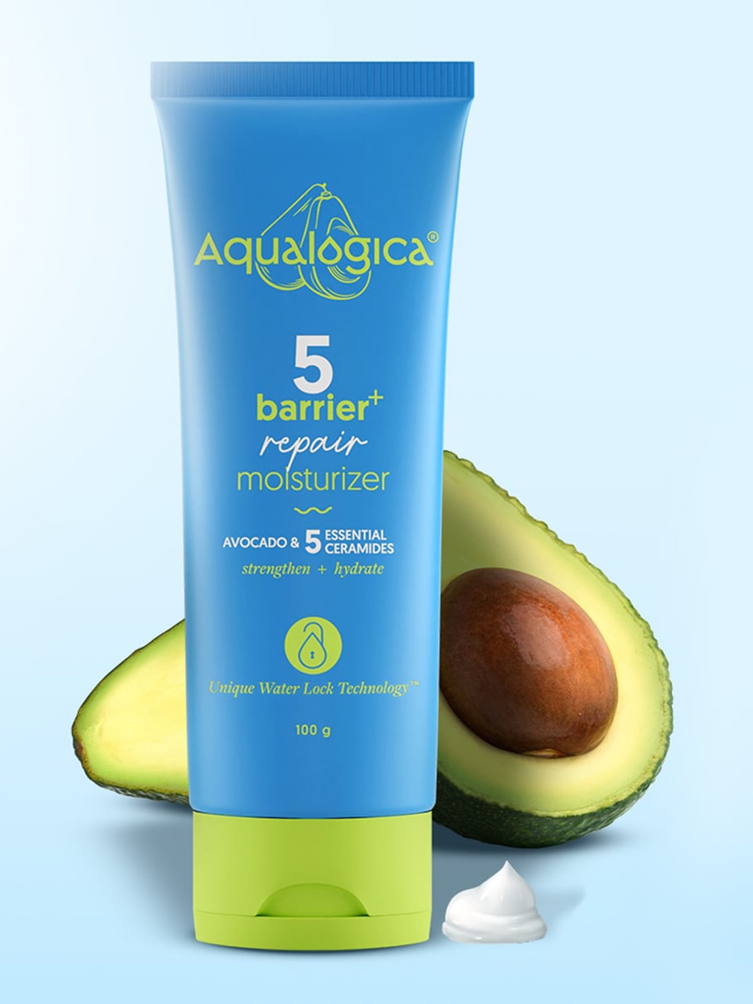 

Aqualogica 5 Barrier Repair Moisturizer With Avocado & Ceramides - 100g, White
