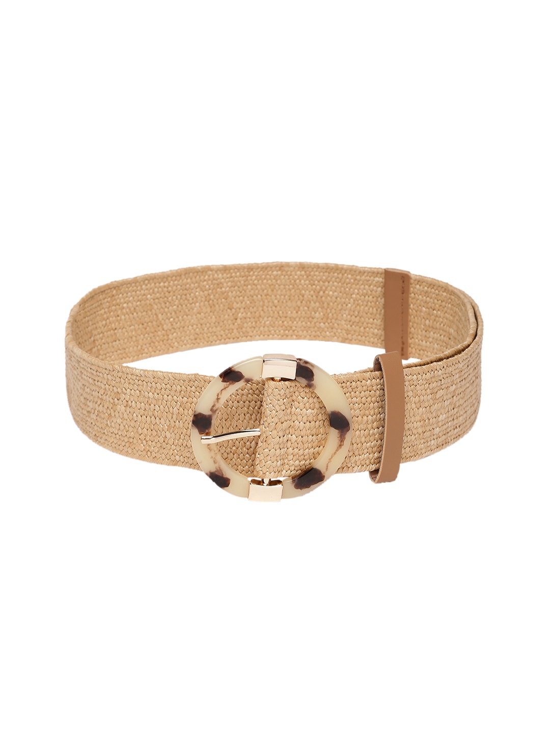 

Mast & Harbour Women Textured PU Belt, Beige