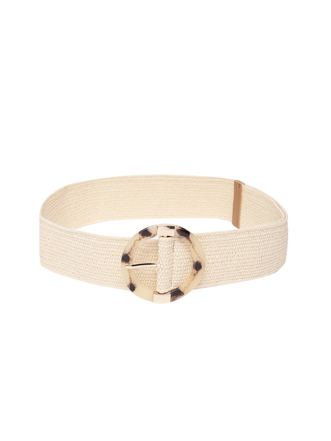 

Mast & Harbour Women Textured PU Belt, Off white