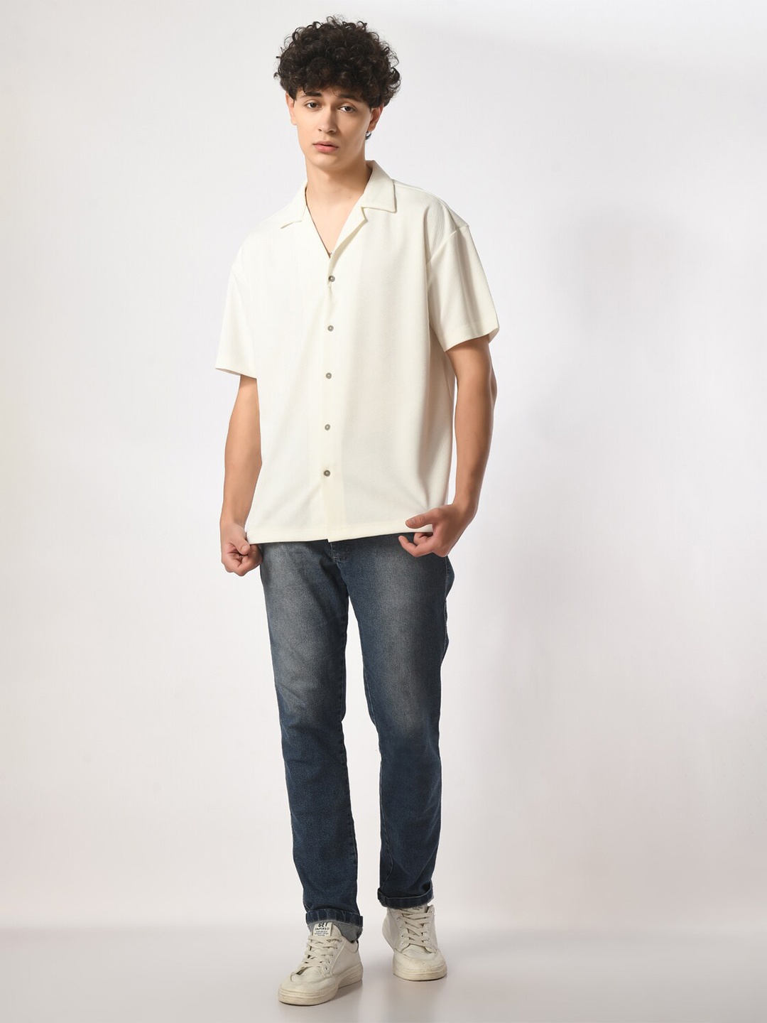 

PURPLEMANGO THE FRUIT OF FASHION Men Relaxed Opaque Casual Shirt, White