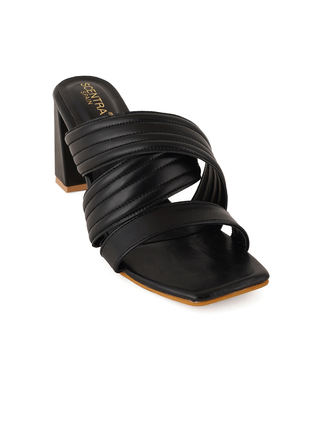 

SCENTRA Open Toe Block Heels, Black