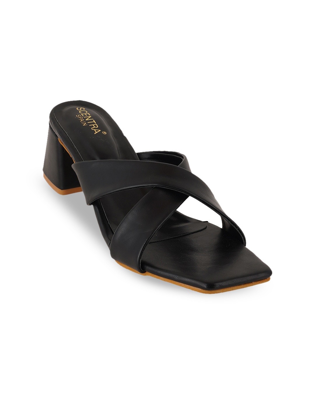 

SCENTRA Open Toe Block Heels, Black