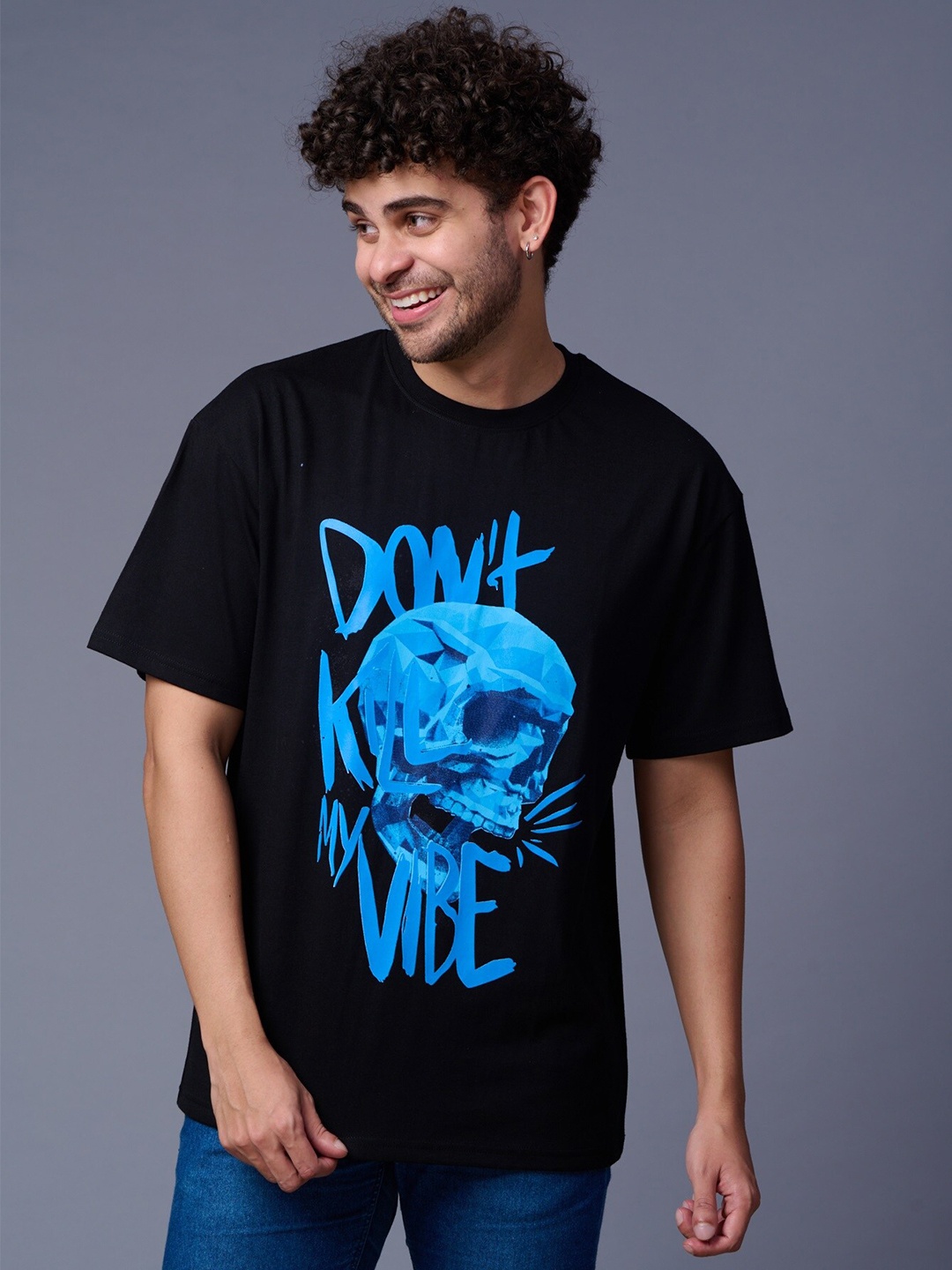 

GO DEVIL Men Graphic Printed T-shirt, Black