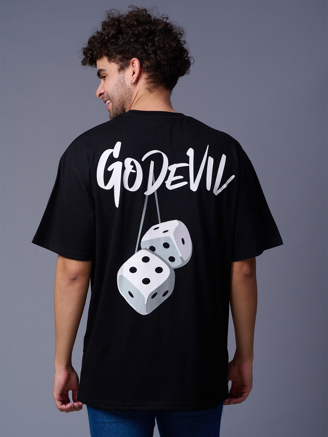 

GO DEVIL Men Graphic Printed T-shirt, Black