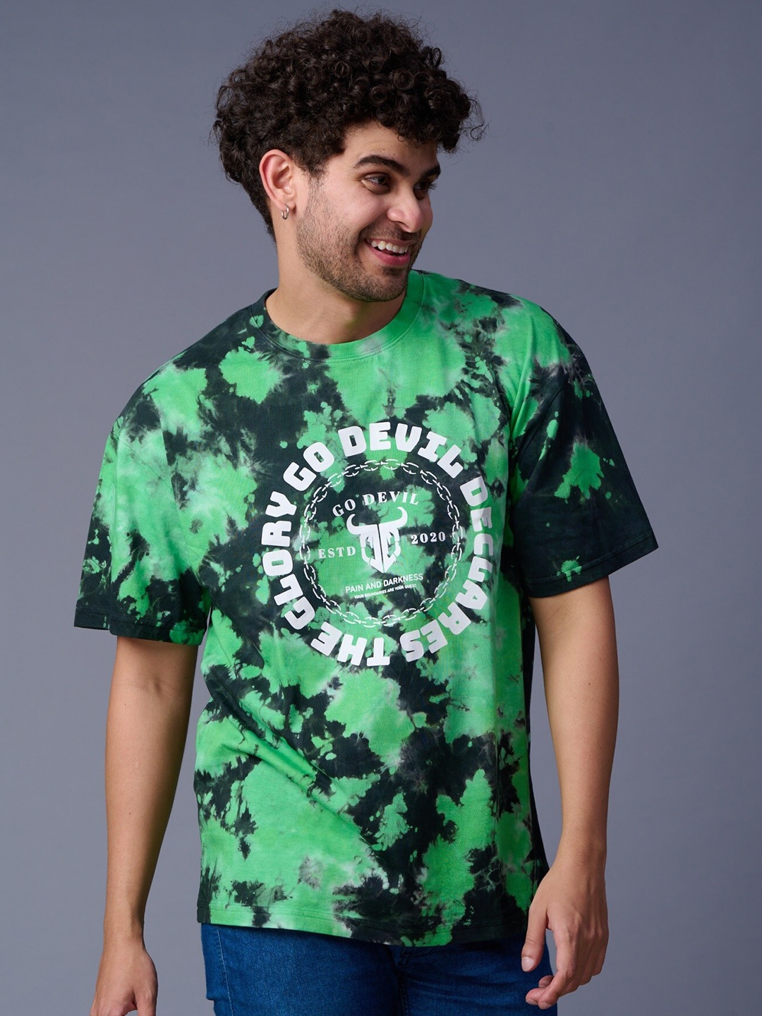 

GO DEVIL Men Graphic Printed T-shirt, Green