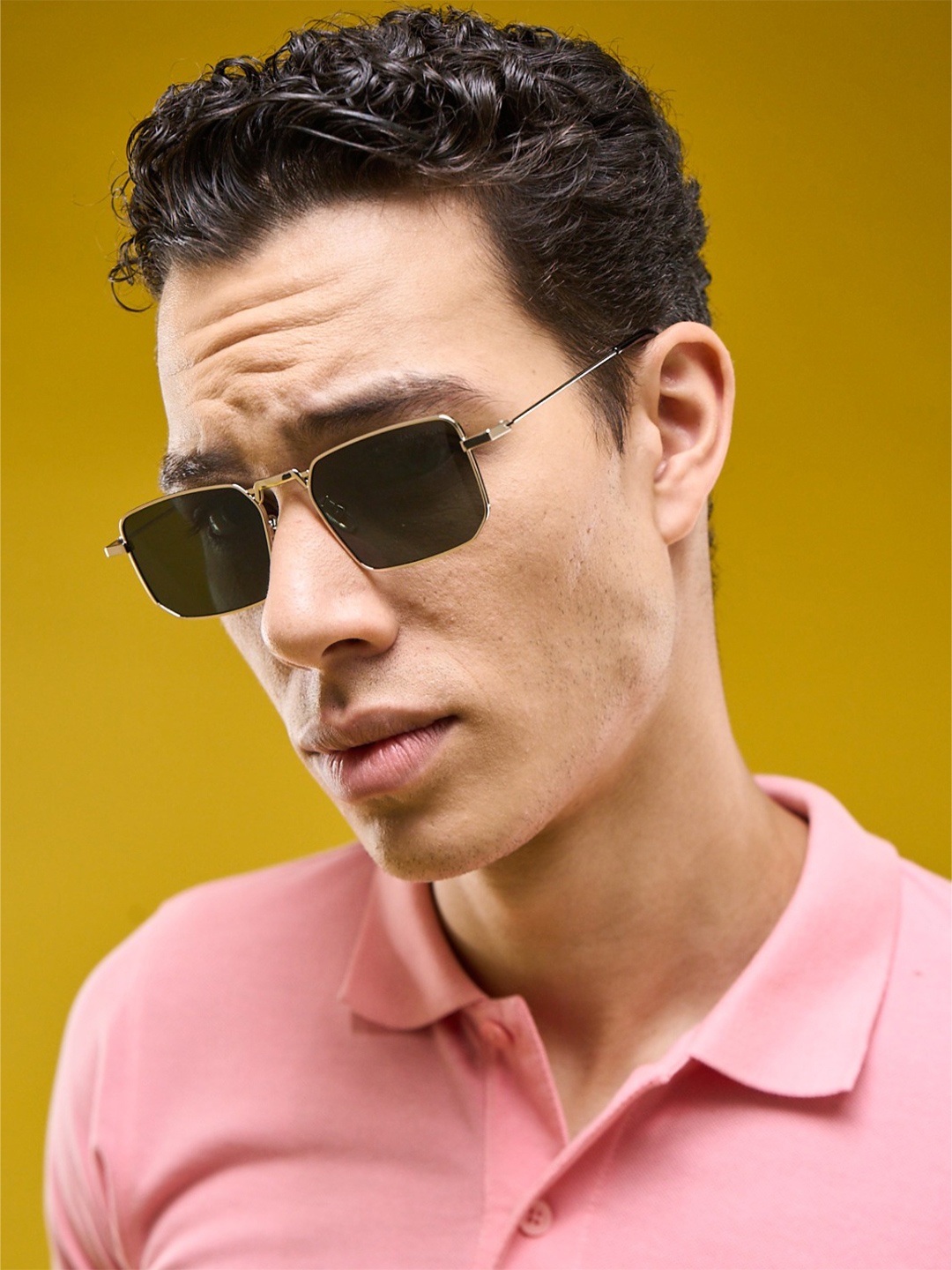 

HASHTAG EYEWEAR Men Square Sunglasses with UV Protected Lens, Grey