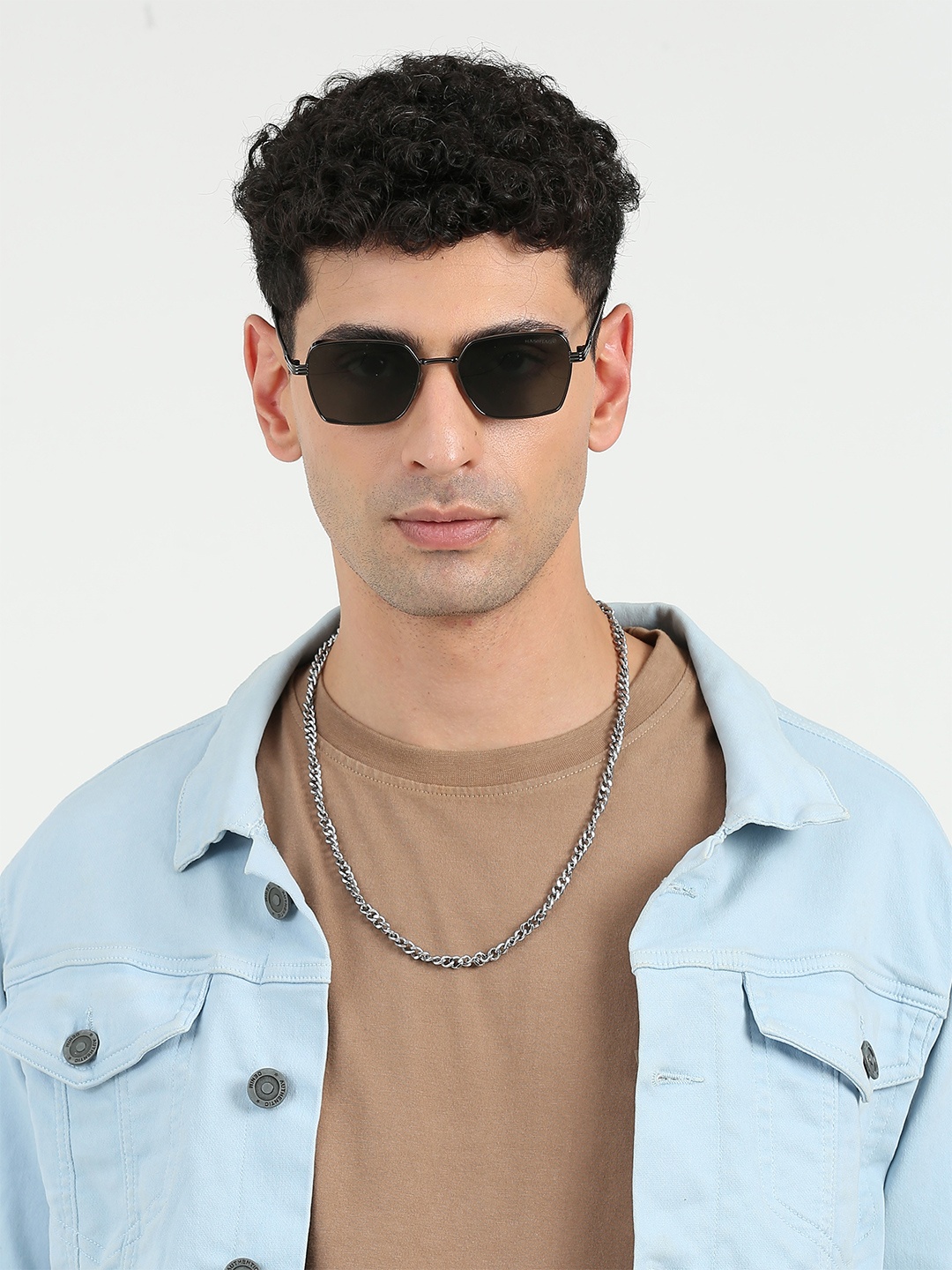 

HASHTAG EYEWEAR Men Square Sunglasses with UV Protected Lens, Green