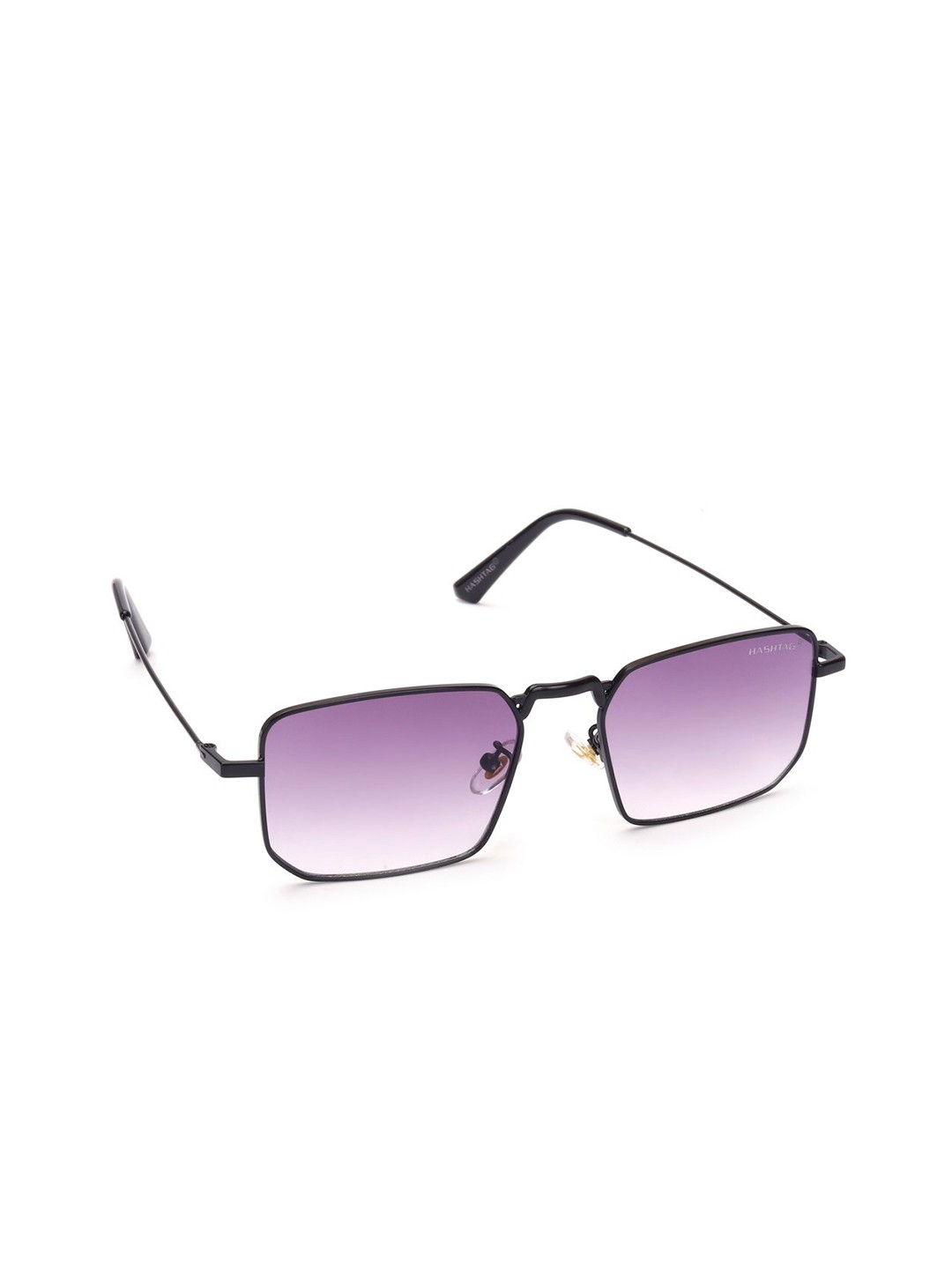 

HASHTAG EYEWEAR Unisex Square Sunglasses with UV Protected Lens, Purple