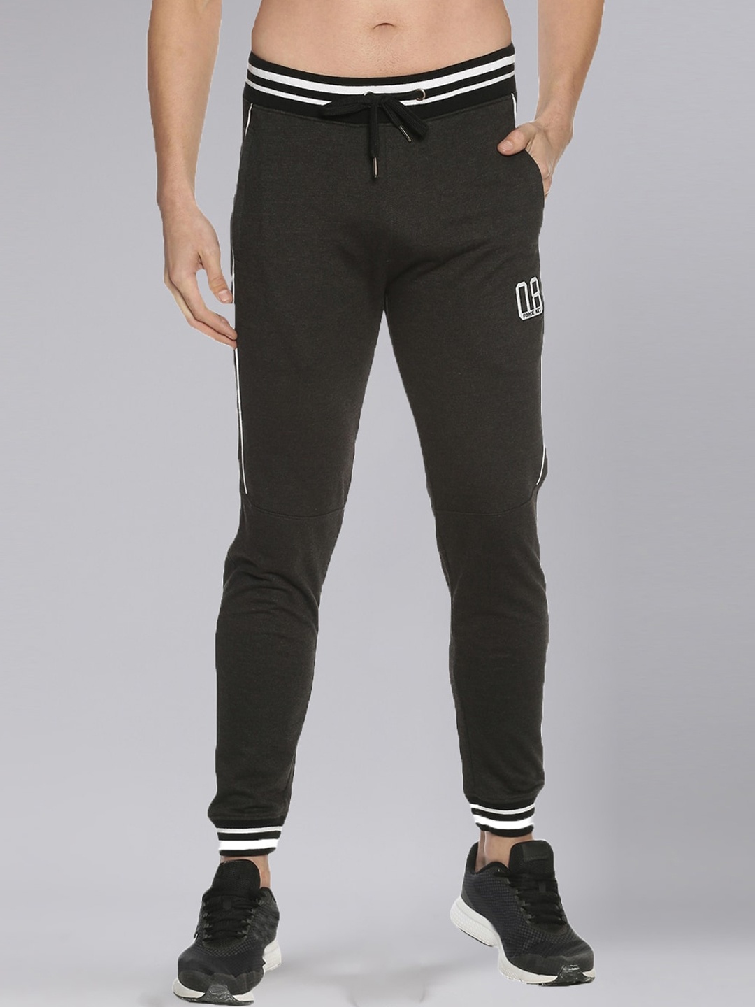

Force NXT Men Super Combed Cotton Slim-Fit Jogger, Grey