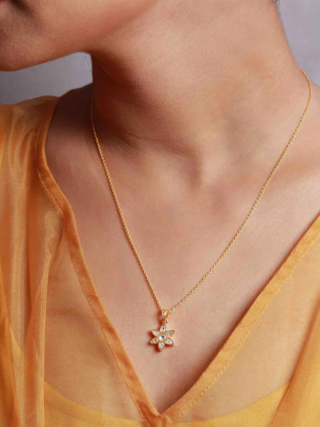 

Unniyarcha 92.5 Silver Gold-Plated Handcrafted Necklace