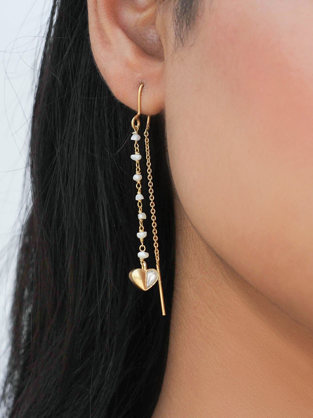 

Unniyarcha 925 Silver Gold-Plated Contemporary Drop Earrings