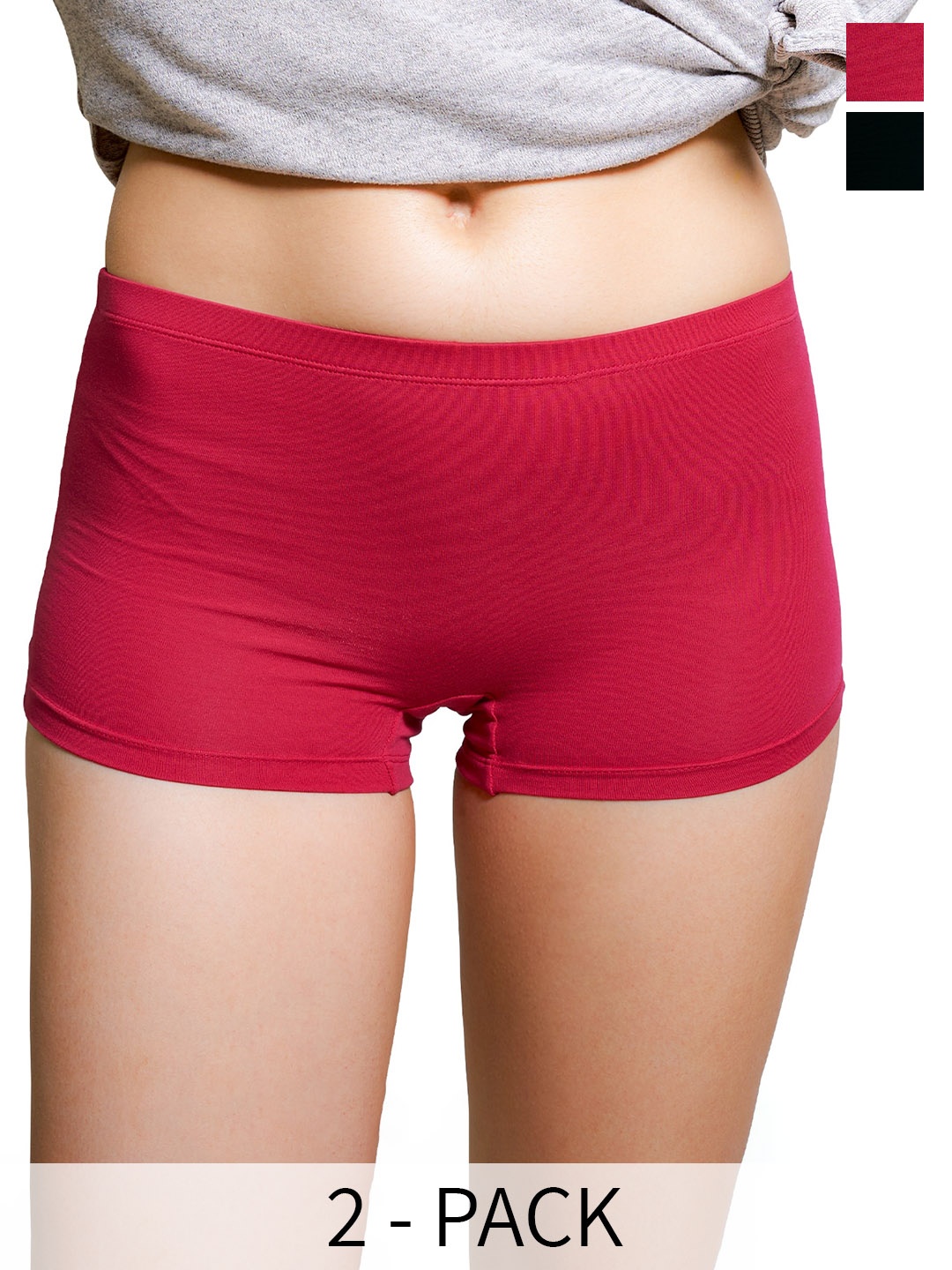 

SONA Pack Of 2 Hipster Briefs, Black