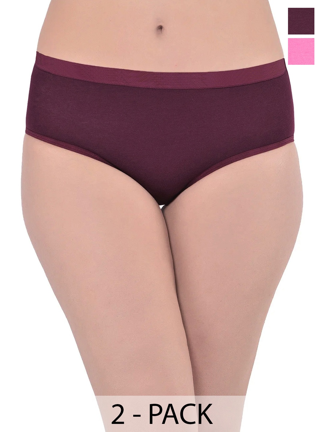 

SONA Pack Of 2 Hipster Briefs, Pink