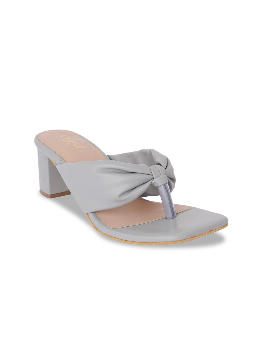 

SCENTRA Open Toe Block Heels, Grey