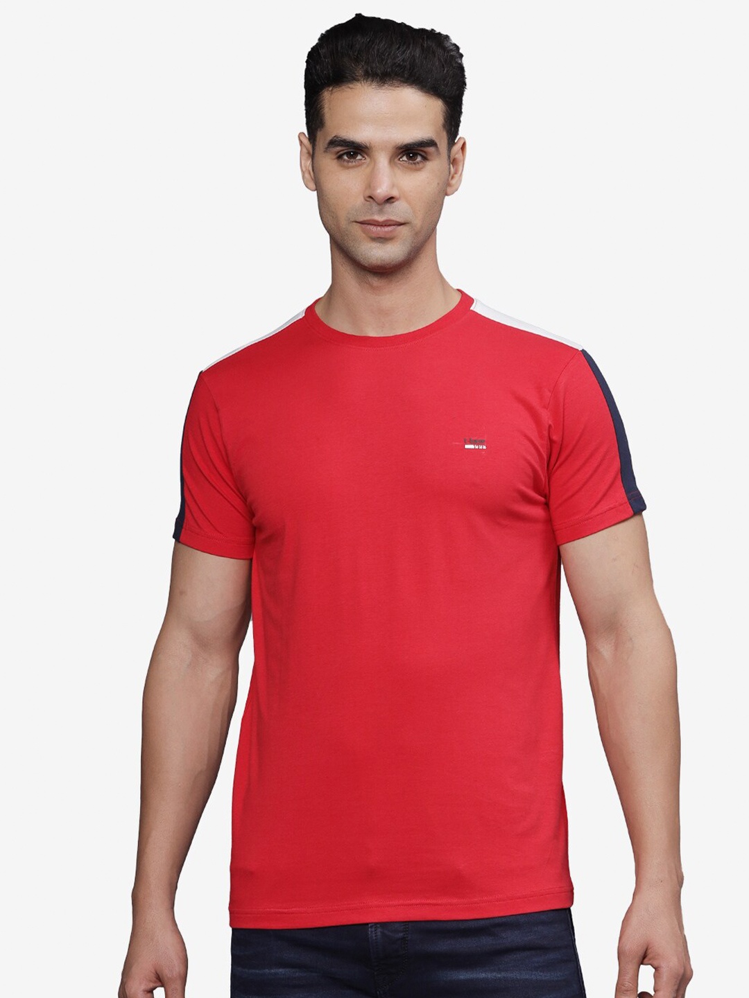 

t-base Men Applique T-shirt, Red