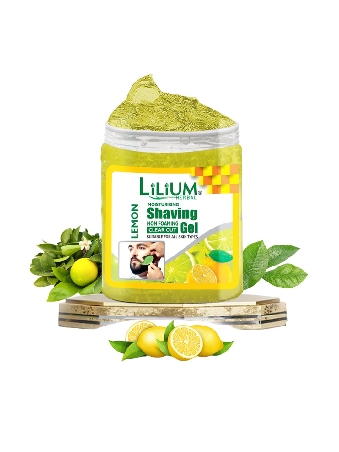 

Lilium Non Foaming Lemon Shaving Gel - 500 ml, Yellow