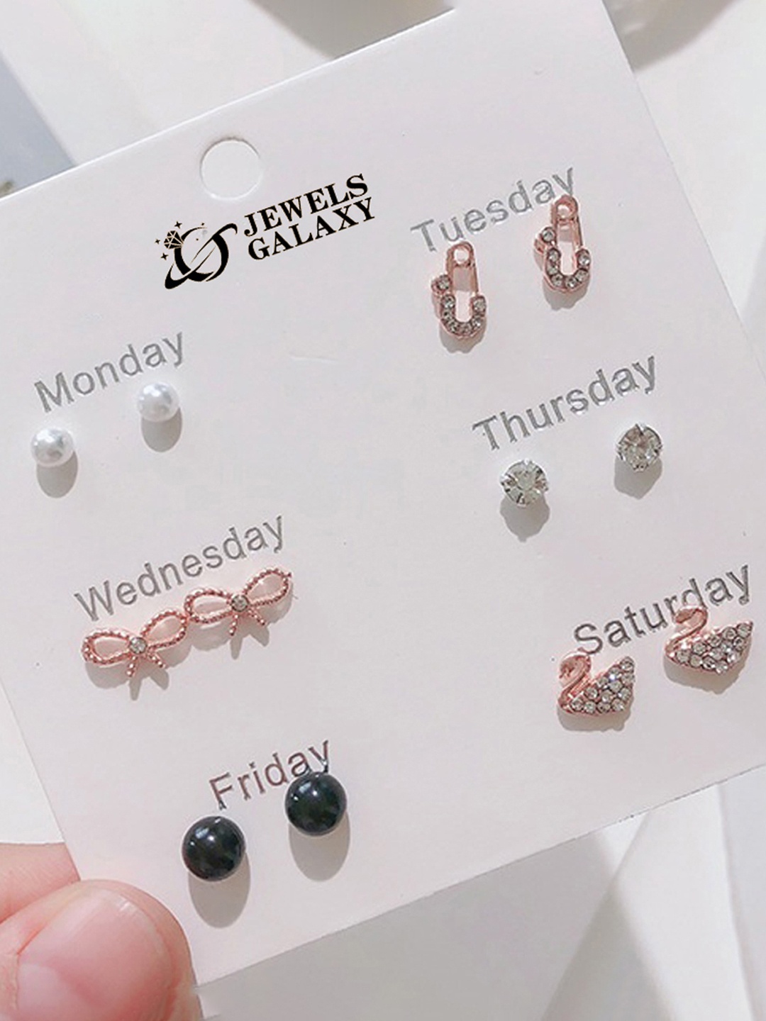 

Jewels Galaxy Contemporary Studs Earrings, Multi