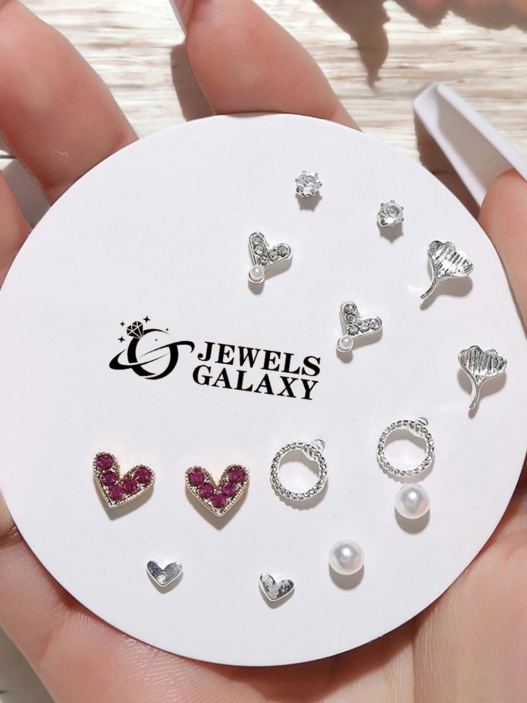 

Jewels Galaxy Contemporary Studs Earrings, Multi