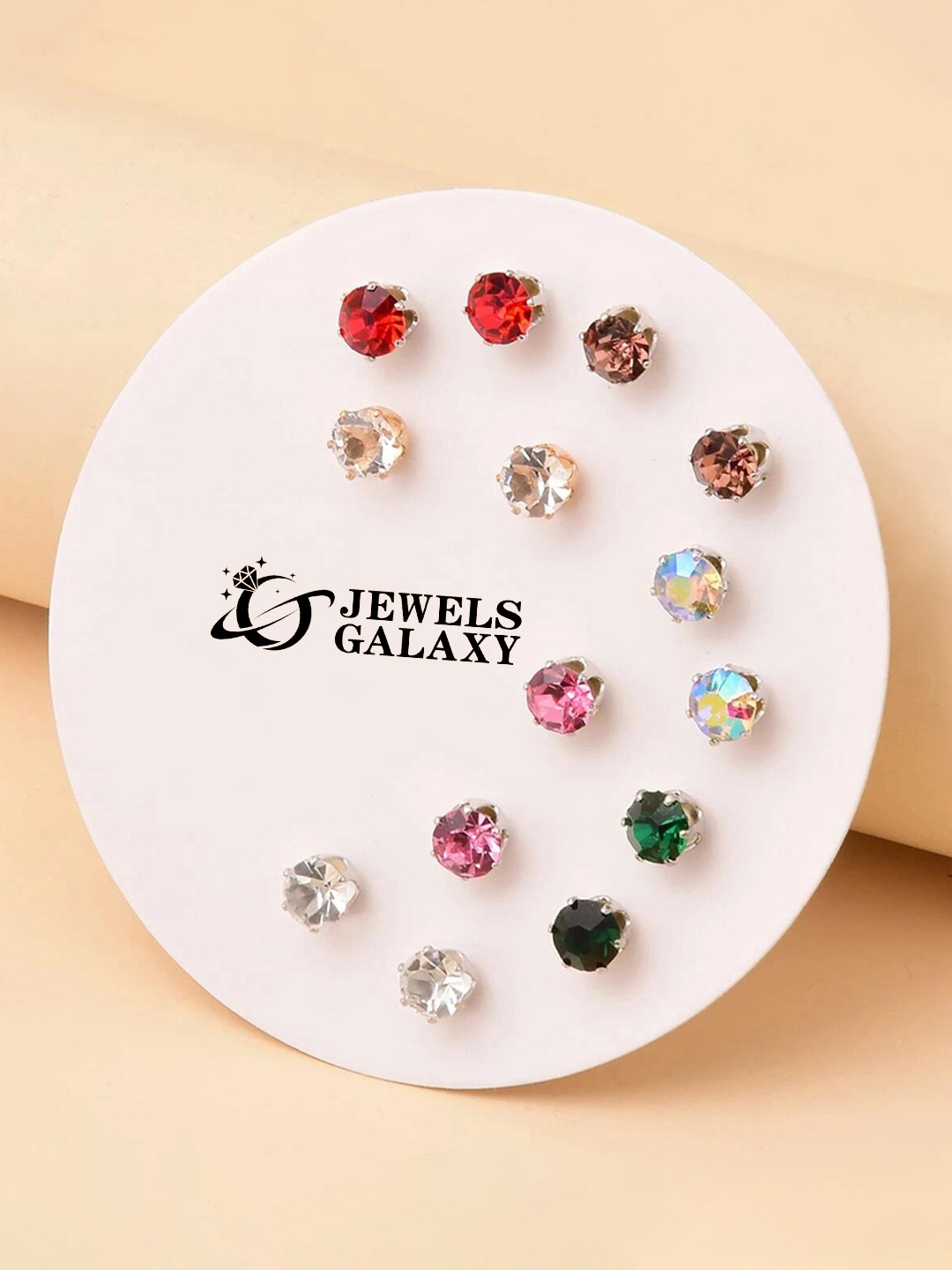 

Jewels Galaxy Contemporary Studs Earrings, Multi