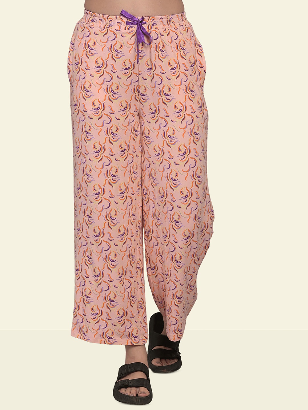 

MAYSIXTY Women Printed Lounge Pants, Pink