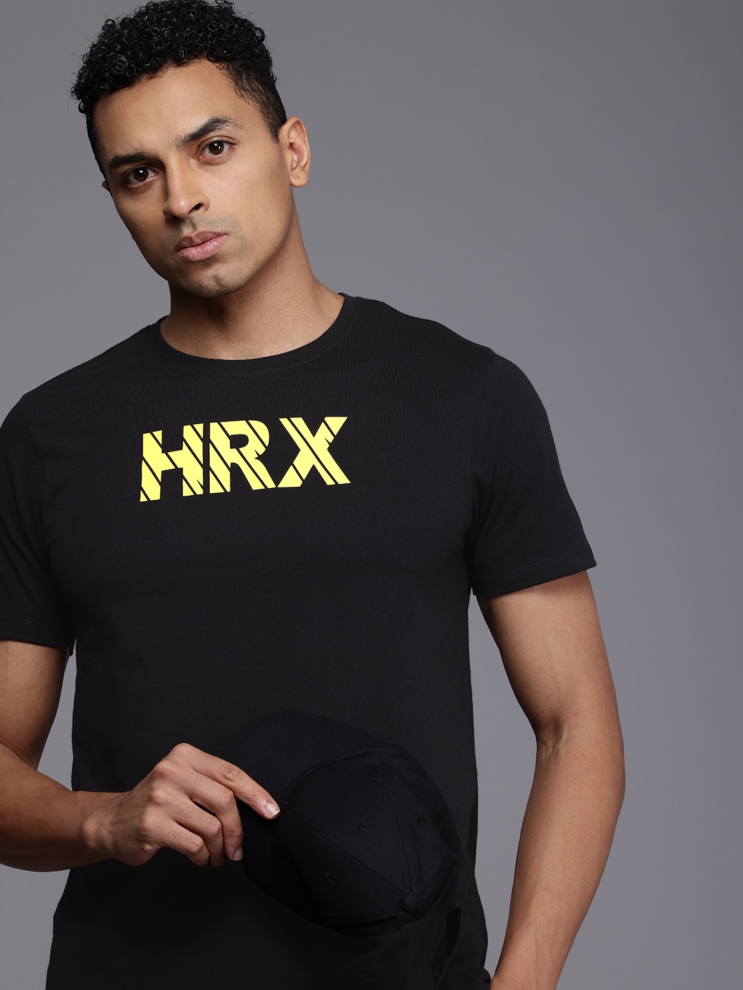 

HRX by Hrithik Roshan Men Lifestyle Brand Logo Printed Pure Cotton T-shirt, Black