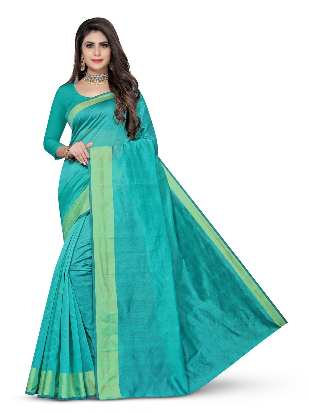 

Rujave Zari Pure Silk Banarasi Saree, Blue