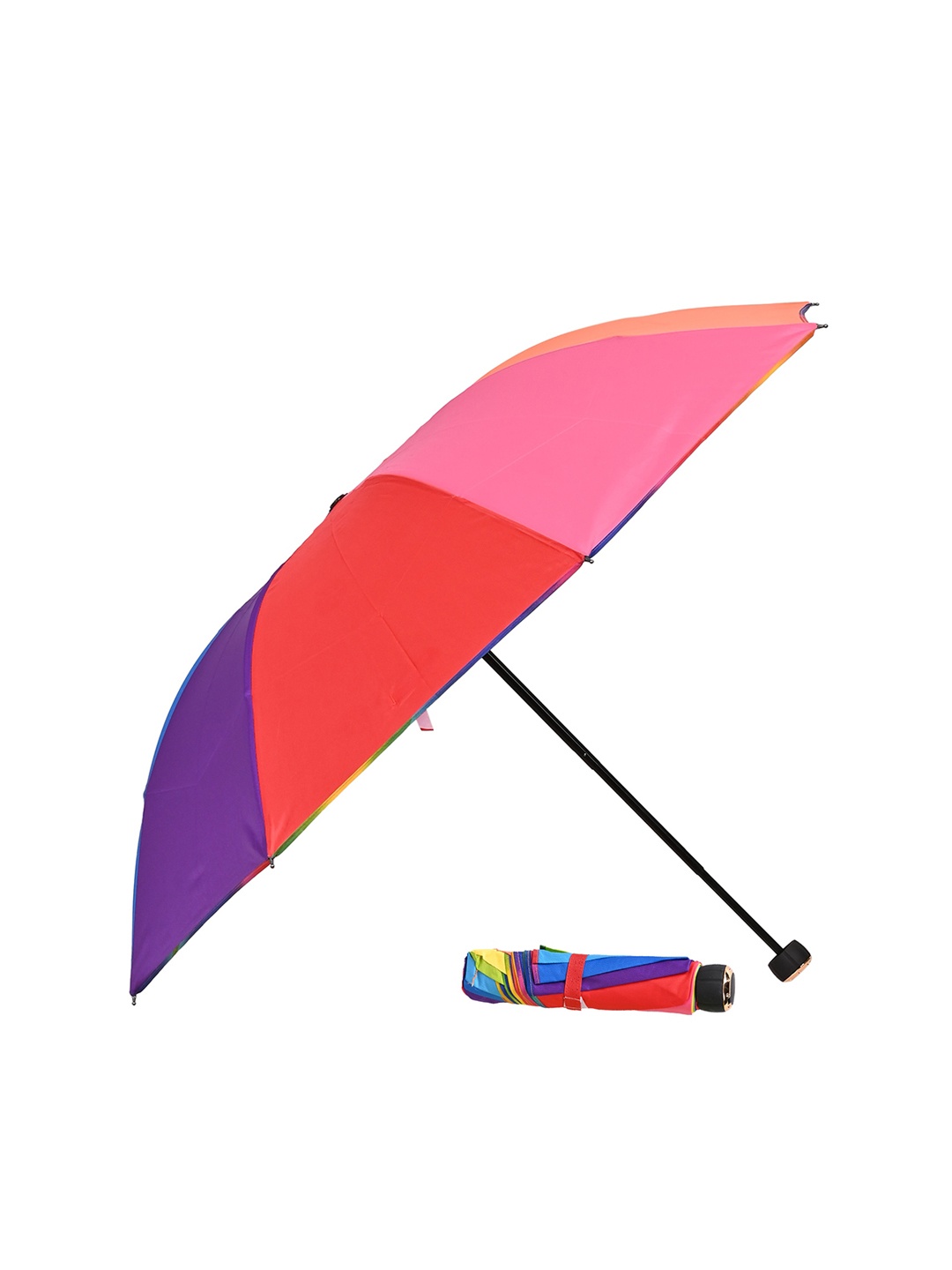 

LOOM LEGACY Colourblocked 3 Fold Umbrella, Orange
